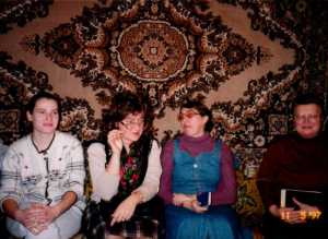 The lady on the far right is the one who fell in love in the bomb shelter.