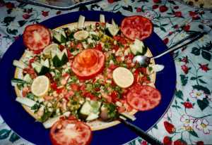 delicious salad to start a delicious meal