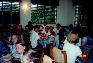 All meals were eaten in the dining hall