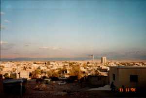 if you look closely you can see our car in the bottom of the picture. That is how far we had to walk to get to Miriam's.