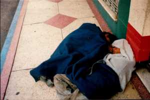 People sleeping on the street